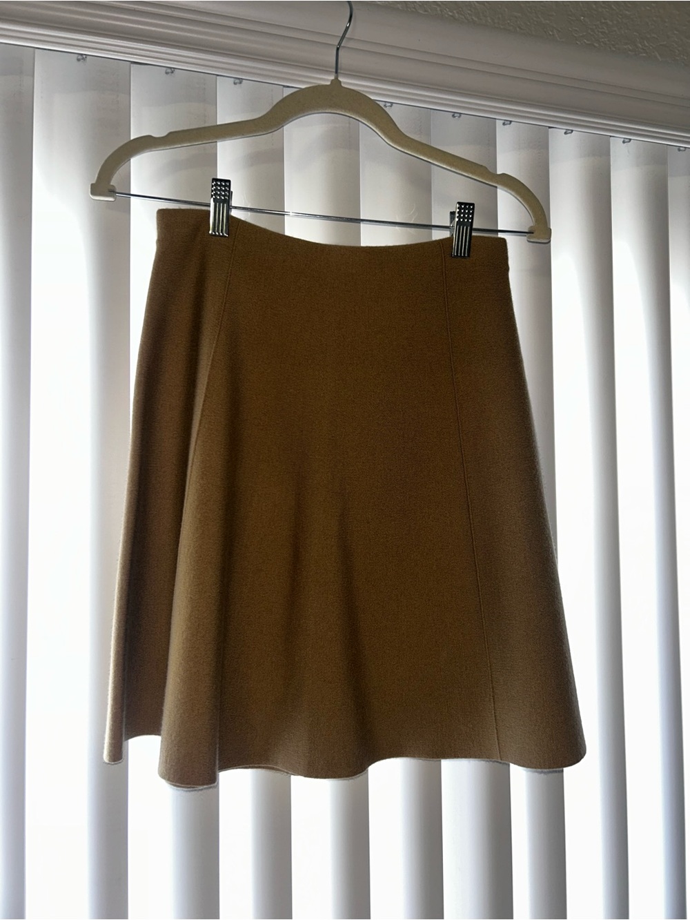 Theory A-Line Skirt in Camel Brown